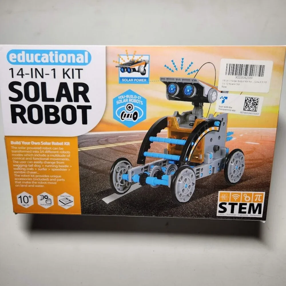 NEW 14-in-1 Solar Robot Kit Stem Projects Educational Science Toy Solar Power Bu